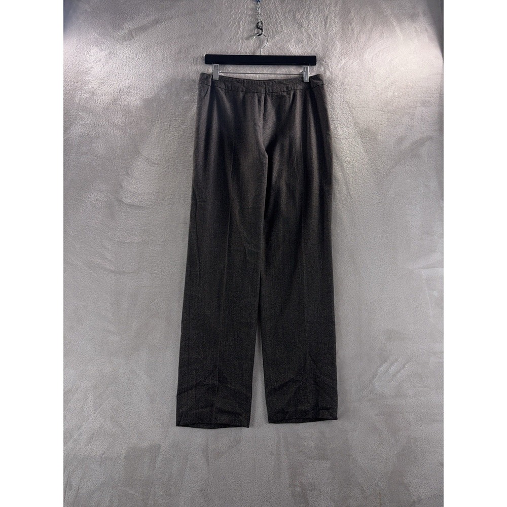 ETRO Pants Womens Size 44 Brown Wool Blend Made In Italy Pleated Luxury Trousers